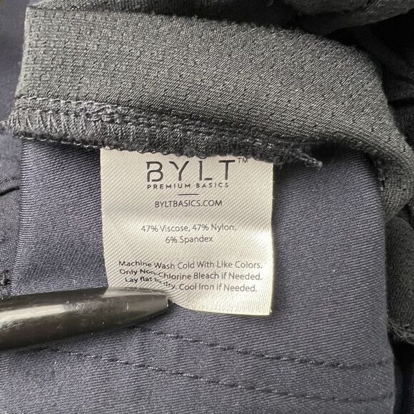 BYLT Pants Mens 33 x 30 Everyday 2.0 Chino Slim Fit Straight Zip Pocket Navy. - Picture 7 of 7